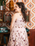 Purple 1950s Butterfly Lace Swing Dress
