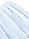 Blue 1950s Solid Panel-gore Skirt
