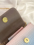 Gradient Pink Blue Pearl Handbag