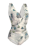 Butterfly Strawberry Print One-Piece Swimsuit
