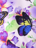 Purple 1950s Butterfly Strap Swing Dress