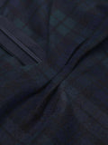Navy 1960s Plaids Bodycon Dress