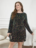 [Plus Size] 1960s Christmas Backless Strappy Beading Dress