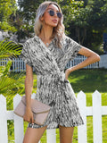Black Knot Side Wrap A-line Dress