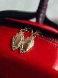Red Christmas Apple Glossy Crossbody Bag