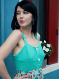Green 1950s Romper & Cherry Skirt