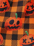 Orange 1950s Halloween Pumpkin Swing Dress