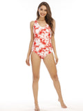 Red Tie-dye Spaghetti Strap Swimsuit