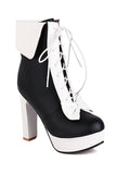 Christmas Pointed Toe Side Zip High Heel Low Boots