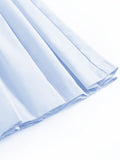 Blue 1950s Solid Panel-gore Skirt