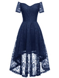 1950s Off-shoulder Floral Lace Dress