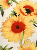 Yellow And White 1950s Sunflowers Dress