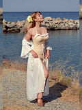 Checked 1950s Halter Bowknot One-piece Swimsuit