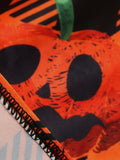 Orange 1950s Halloween Pumpkin Swing Dress