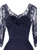 1950s Lace Half Sleeve Swing Dress