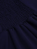 1950s Halter Navy Swing Dress