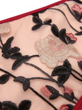 [US Warehouse] Wine Red 1950s Floral Backless Swimsuit