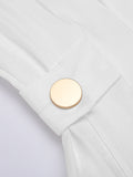 White 1950s Pleated Vintage Dress