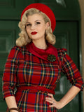 Red 1960s Plaids Bodycon Dress