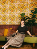 Black 1950s Polka Dot Swing Dress