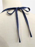Navy 1950s Halter Stripes Flag Dress