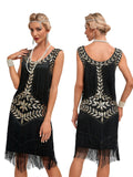 1920s V-Neck Sequined Mesh Mermaid Dress