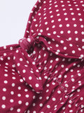 Retro Polka Dot Halter One-Piece Swimsuit