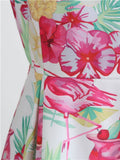 1950s Floral Butterfly Belt Dress