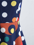 1950s Halter Polka Dot Backless Dress