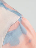 Nude Tie Dye Bow Triangle Dress