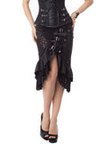 Halloween Steampunk Ruffle Gothic Skirt
