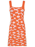 1960s Floral Strap Knitted Pencil Dress