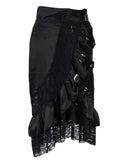 Halloween Steampunk Ruffle Gothic Skirt