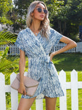 Blue Knot Side Wrap A-line Dress