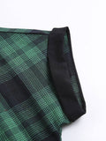 Green 1950s Button Belt Swing Dress