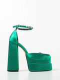 Christmas High Heel Diamond Shoes