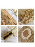 Light Khaki Braided Floral French Crossbody Bag