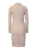 1960s Chelsea Collar Button Solid Dress