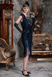[US Warehouse] Blue 1920s Tassel Gatsby Flapper Dress