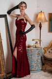 Strapless Sequin Bridesmaid Dress