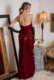 [US Warehouse] Strapless Sequin Bridesmaid Dress