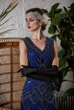 [US Warehouse] Blue 1920s Beaded Fringed Flapper Dresses