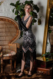 1920s Sequined Fringe Dress