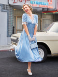 1950s Lace Patchwork Swing Dress