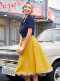 Snow White Style Button 1950s Dress