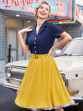 Snow White Style Button 1950s Dress
