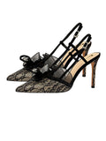 Retro Lace D¨¦cor Sling Back Shoes
