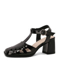 Retro Cutout Sandals High Heel Shoes
