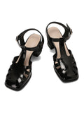 Retro Cutout Sandals High Heel Shoes