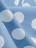 Blue 1950s Polka Dot Swing Vintage Dress